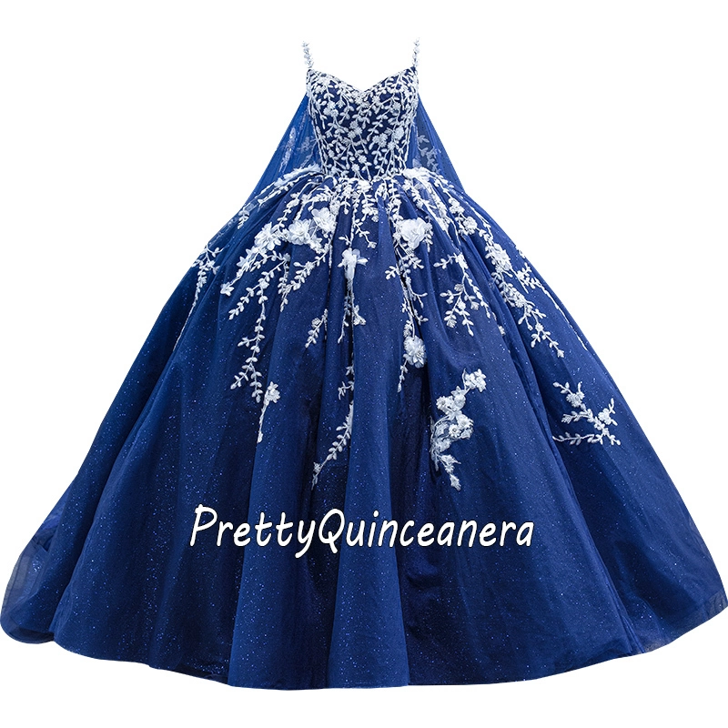 ,quinceanera dress with train,royal blue quinceanera dress,quinceanera dress with cape,discount quinceanera dress,