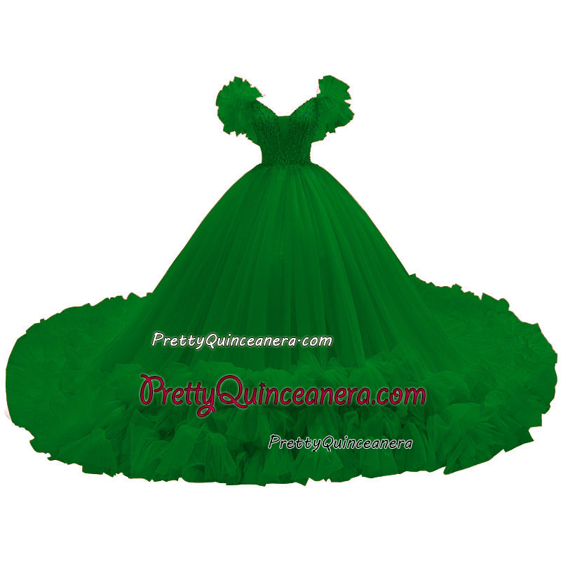 Emerald Green quinceanera dress